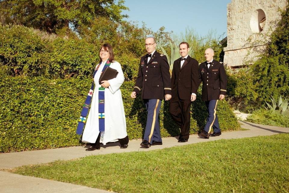Reverend during the processional