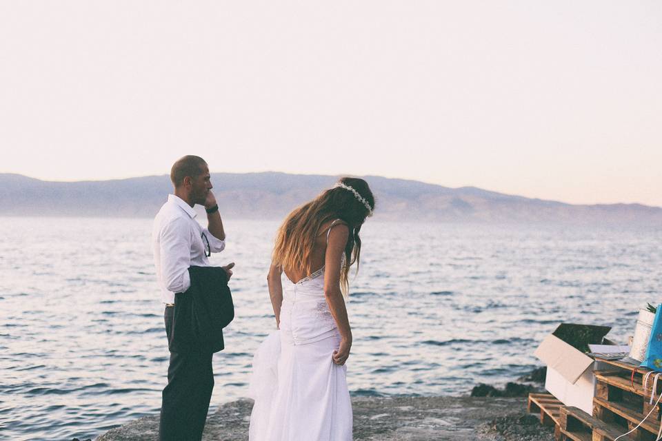 Greek wedding in Hydra island