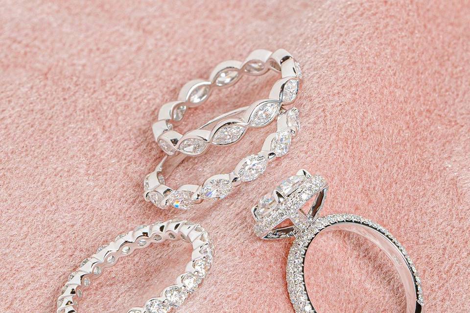 White Gold Stackable set