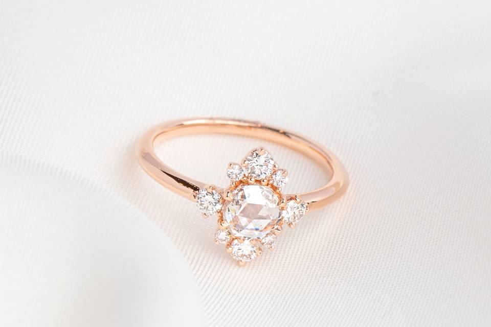 Rose Cut Diamond Ring