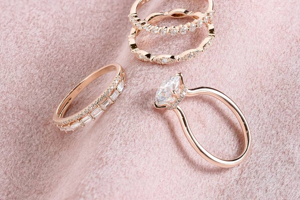 Rose Gold Stackable Rings