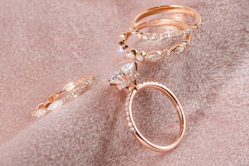 Rose Gold Stackable Rings