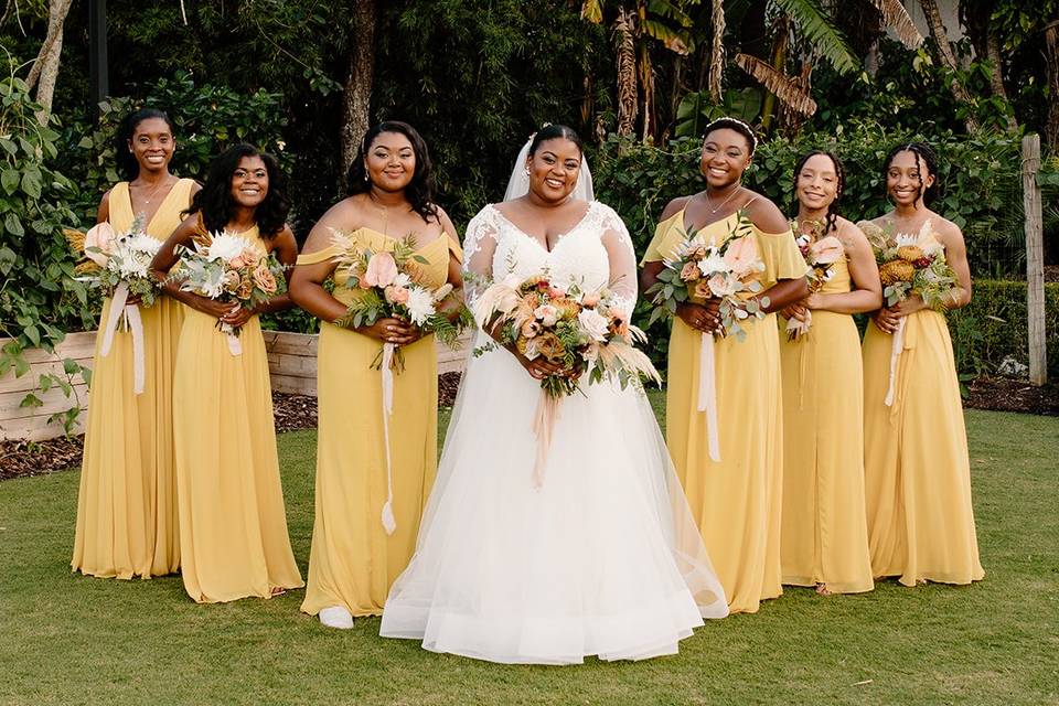 Bright and Poppy Bridesmaids