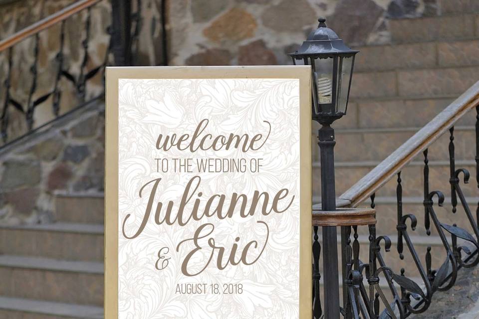 Customized wedding signage