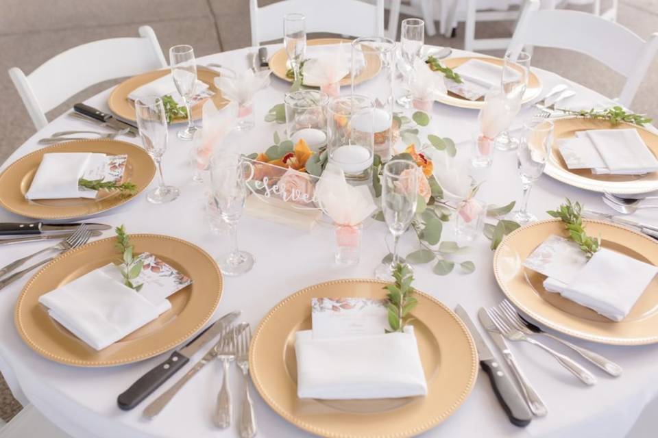 Gold Table Setting