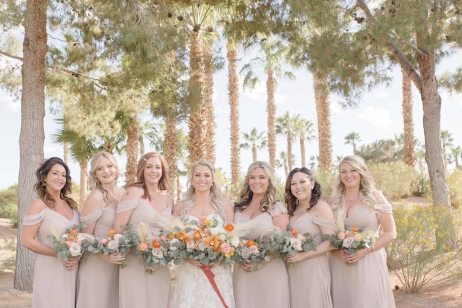 Bridal Party w/Flowers