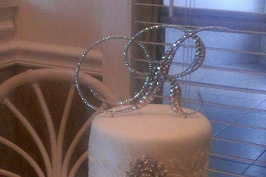 Lots of Bling Wedding Cake