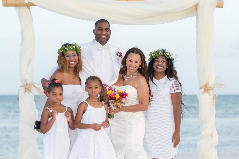 Key West beach wedding , renewal vows in Key West, Key West elopement, Key West photographer. Julia Roy Photography