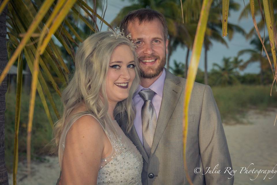 Key West beach wedding , renewal vows in Key West, Key West elopement, Key West photographer. Julia Roy Photography