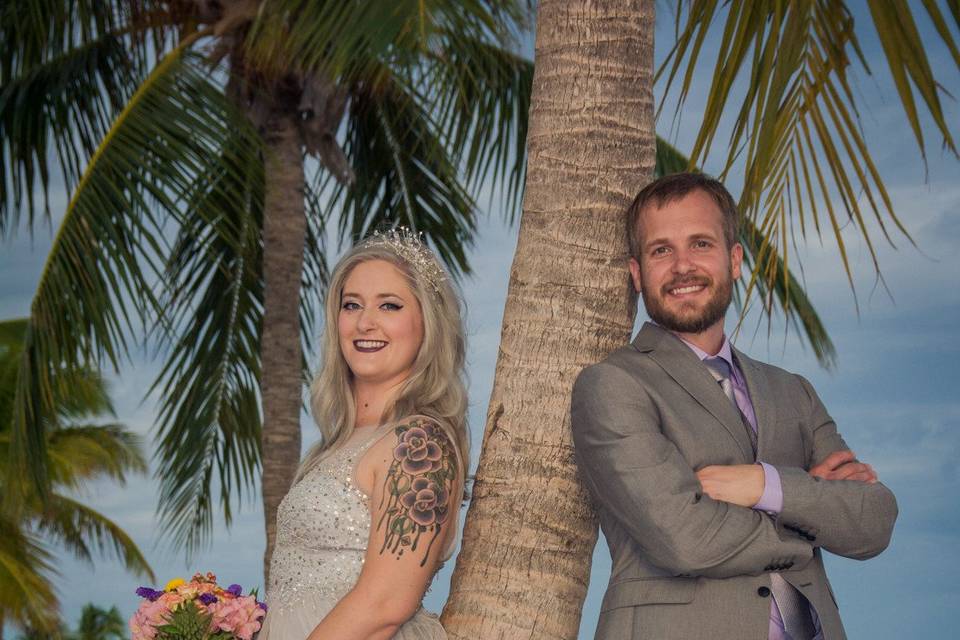 Key West beach wedding , renewal vows in Key West, Key West elopement, Key West photographer. Julia Roy Photography