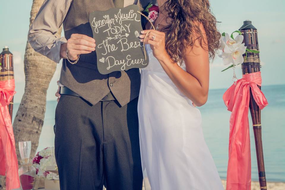 Key West beach wedding , renewal vows in Key West, Key West elopement, Key West photographer. Julia Roy Photography