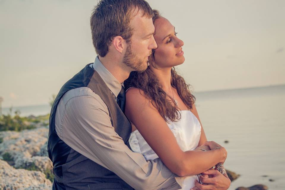 Key West beach wedding , renewal vows in Key West, Key West elopement, Key West photographer. Julia Roy Photography