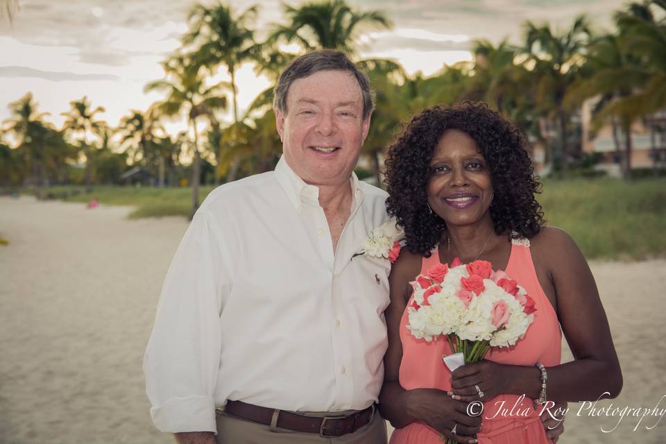 Key West beach wedding , renewal vows in Key West, Key West elopement, Key West photographer. Julia Roy Photography