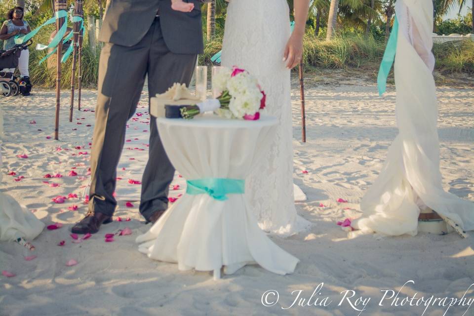 Key West beach wedding , renewal vows in Key West, Key West elopement, Key West photographer. Julia Roy Photography