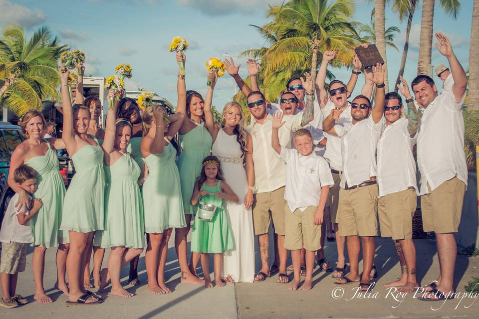 Key West beach wedding , renewal vows in Key West, Key West elopement, Key West photographer. Julia Roy Photography