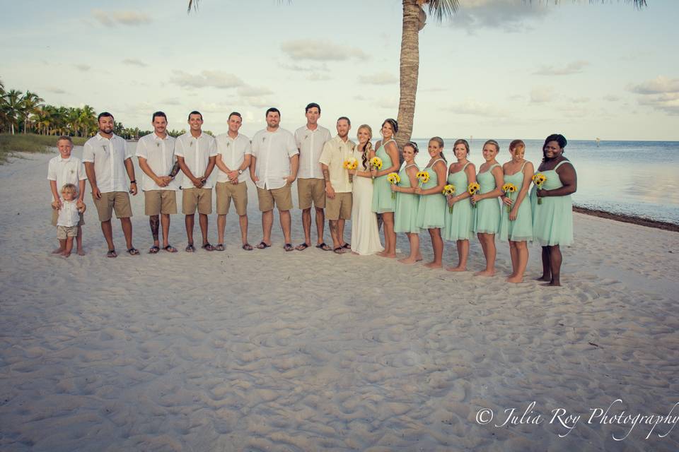 Key West beach wedding , renewal vows in Key West, Key West elopement, Key West photographer. Julia Roy Photography