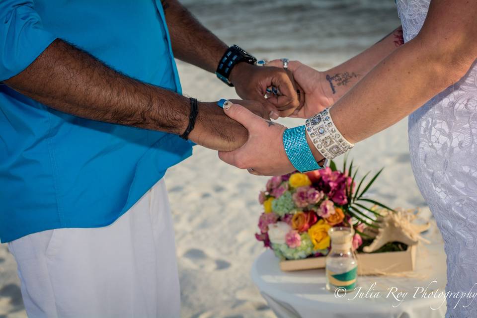 Key West beach wedding , renewal vows in Key West, Key West elopement, Key West photographer. Julia Roy Photography