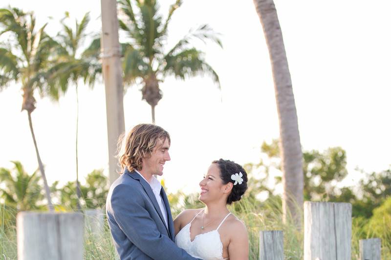 Key West beach wedding , renewal vows in Key West, Key West elopement, Key West photographer. Julia Roy Photography