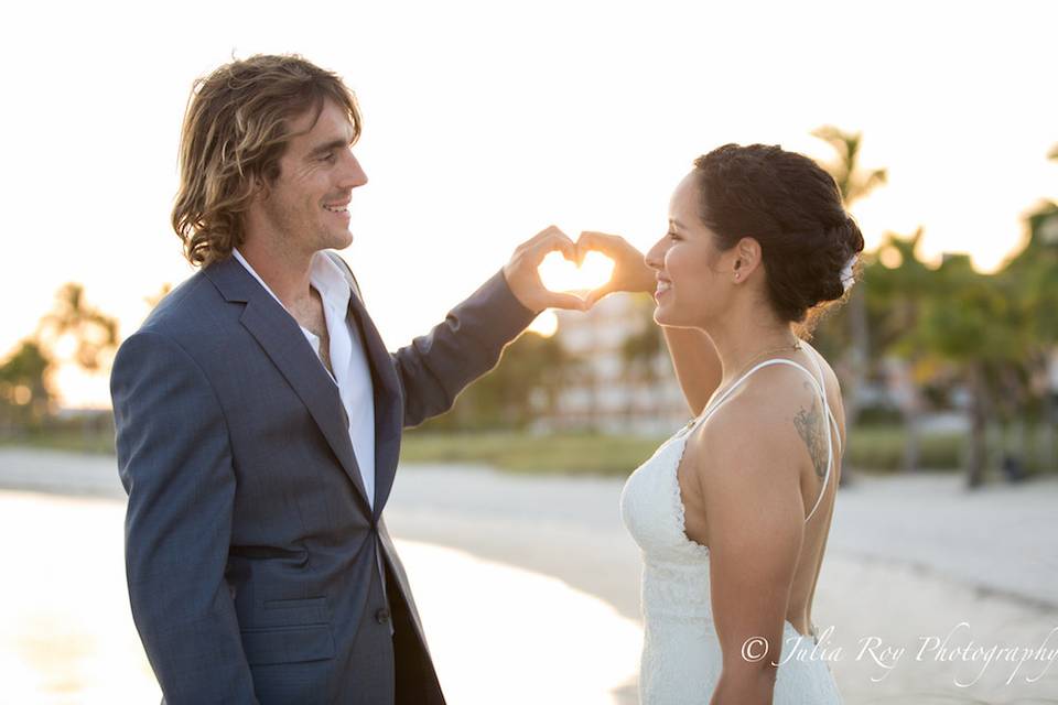 Key West beach wedding , renewal vows in Key West, Key West elopement, Key West photographer. Julia Roy Photography