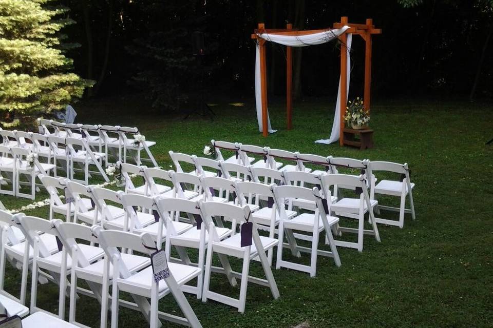 Wedding ceremony area