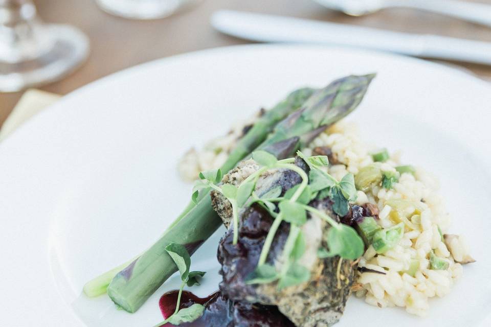 MT Beef, Spring Risotto Plate