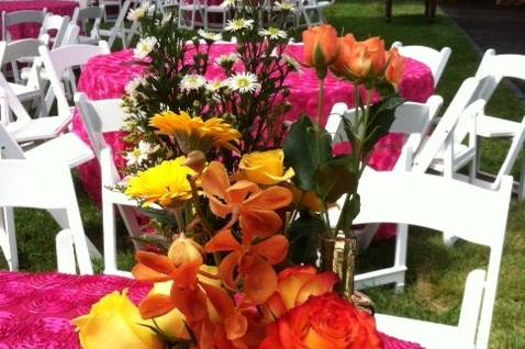 Vintage Bottle Centerpiece, Preakness 2013