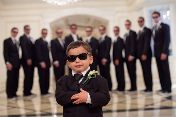 Groomsmen and the little boy