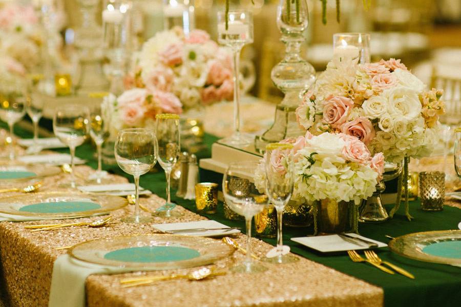 Luxurious wedding reception