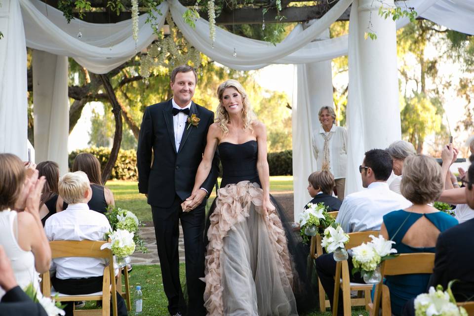 Ceremony, bride wearing black