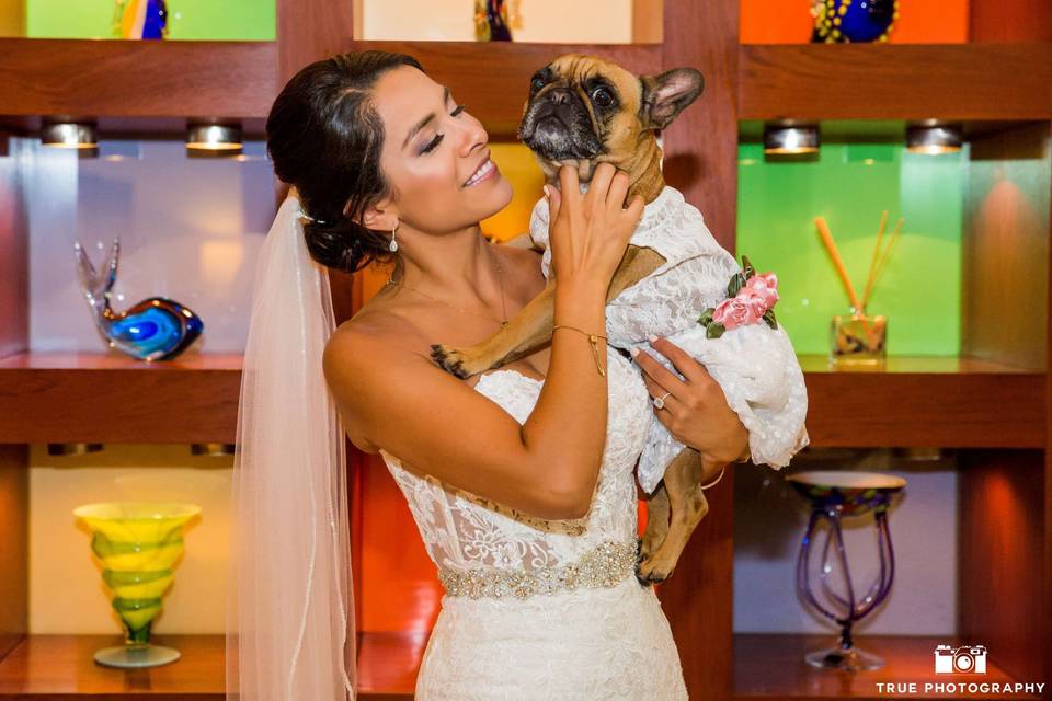 Bride & her dog