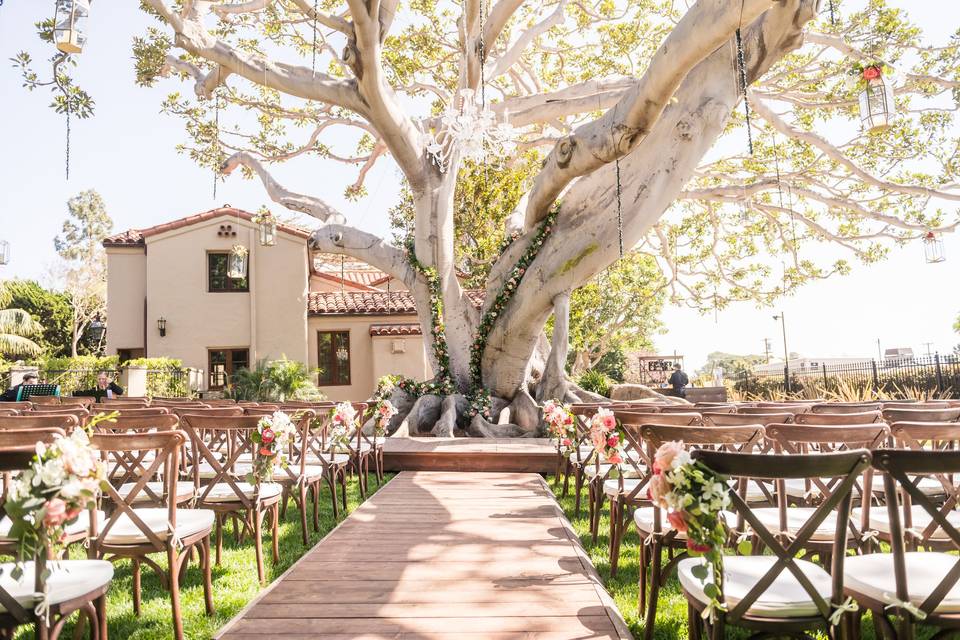 Outdoor wedding ceremony