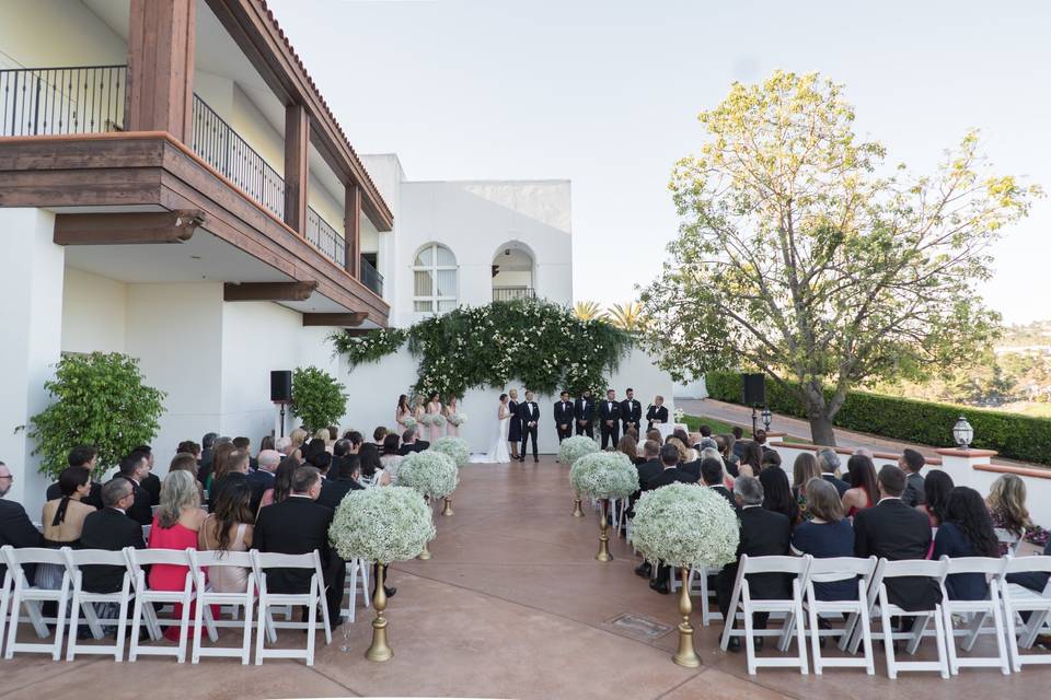 White wedding ceremony