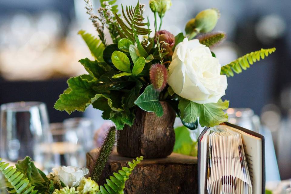 Forest woodland centerpieces