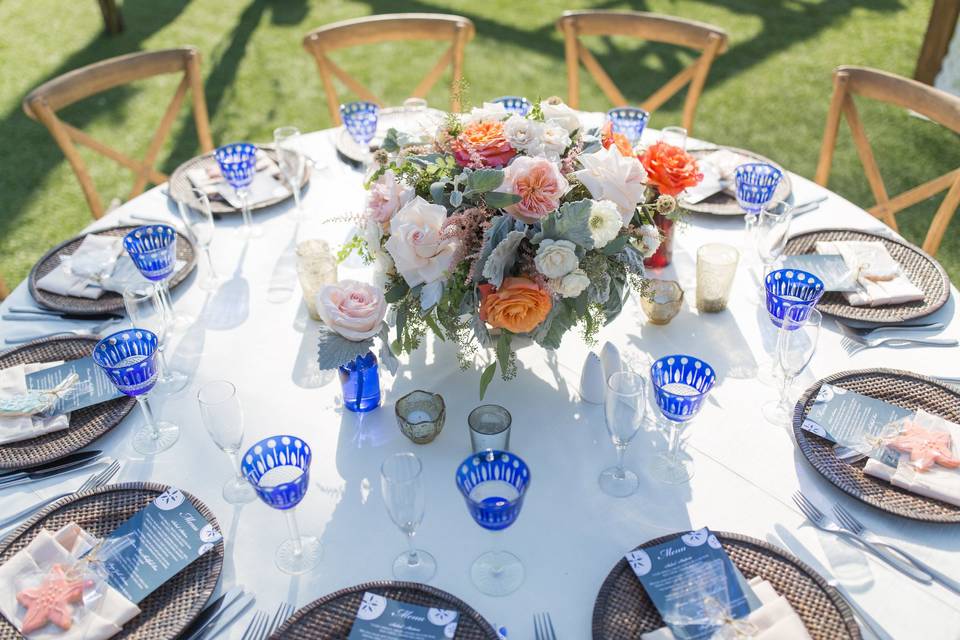 Colorful table setting