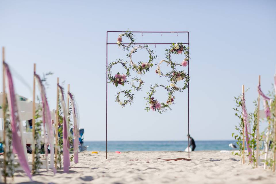 Creative ceremony arch