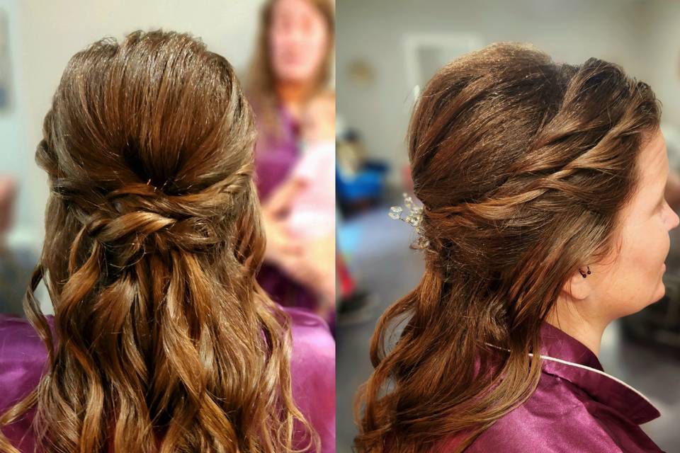 Bridesmaids half-up Hair