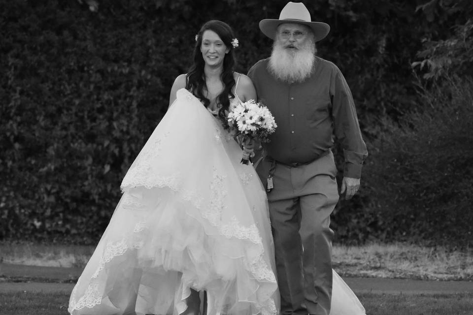 Father and bride