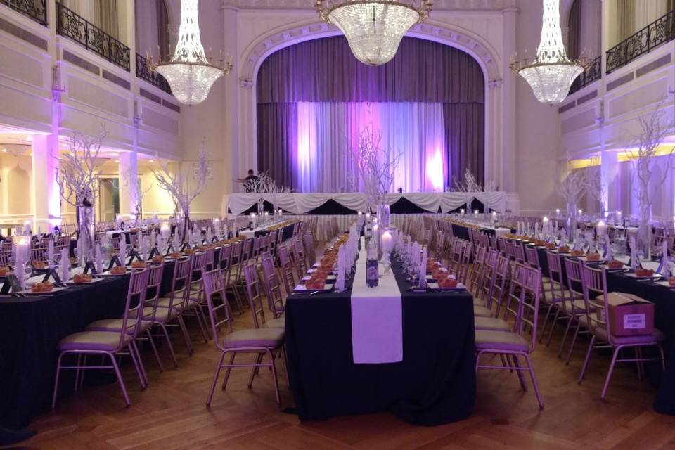 Banquet hall up lighting