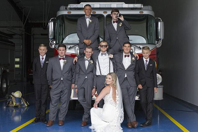 Groomsmen and Bride
