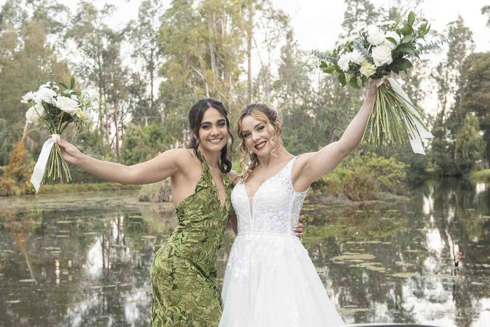 Bride and Bridesmaid