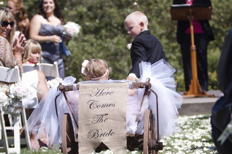 Ring bearer & flower girl entrance