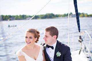 Newlyweds on the yacht