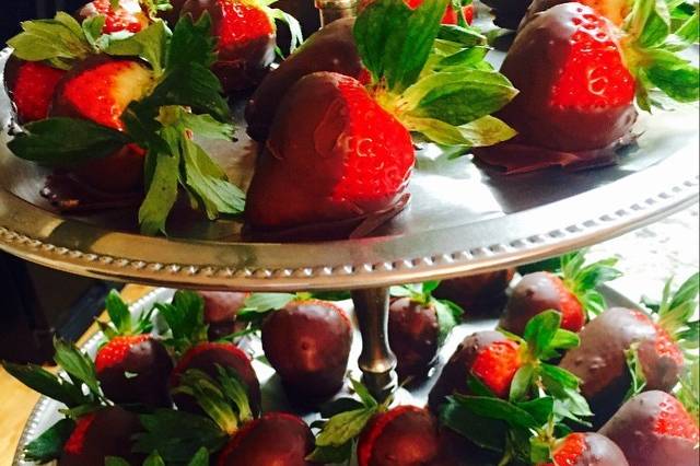 Chocolate coated strawberries