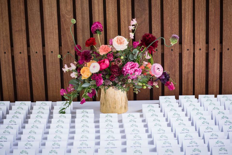 Centerpiece and place cards