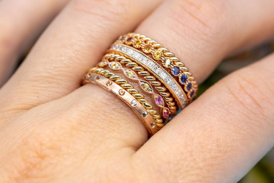 Gorgeous stacked rings