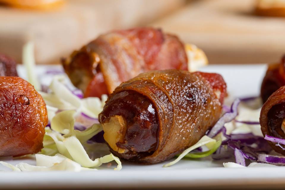 Bacon-wrapped Dates