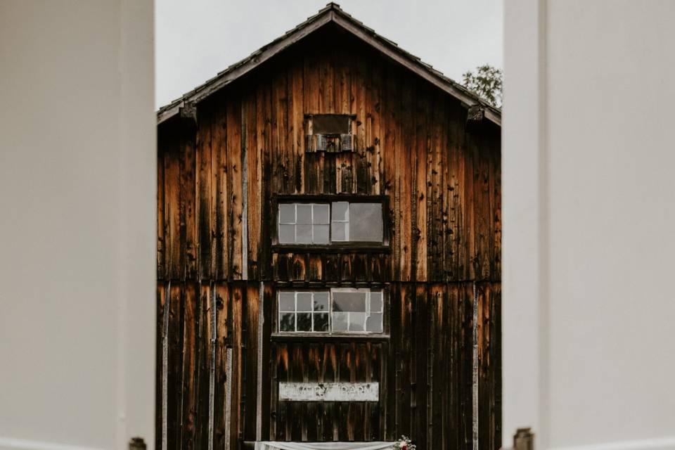 Doors and flower girl