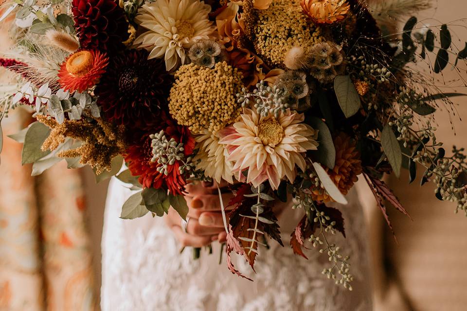 Fall Bridal Party Flowers
