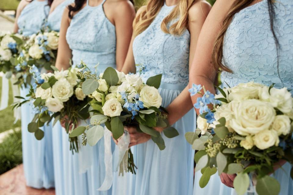 Bridesmaids' bouquets