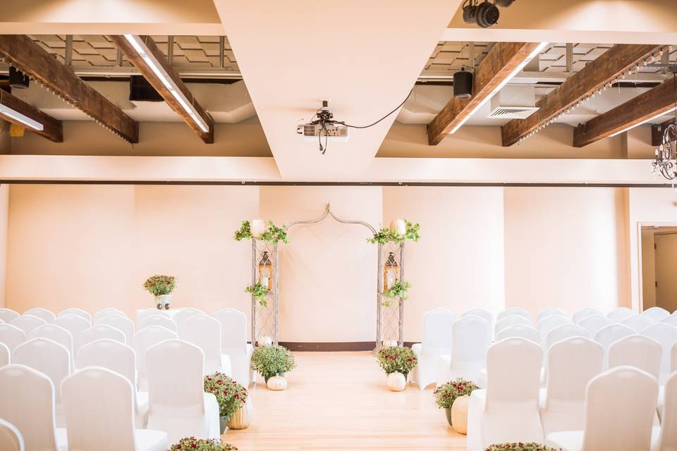 Ballroom ceremony setup